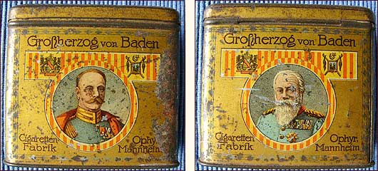 Ophyr-Dose mit zwei versch. Bildseiten Ophyr-Dose mit zwei versch. Bildseiten