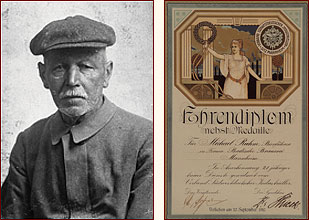 Bierführer Michael Ruhm mit Ehrendiplom