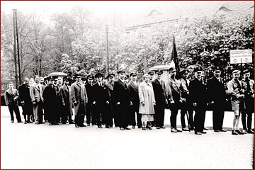  Gerberich-Belegschaft bereit zur Kundgebung am 1.Mai 1936